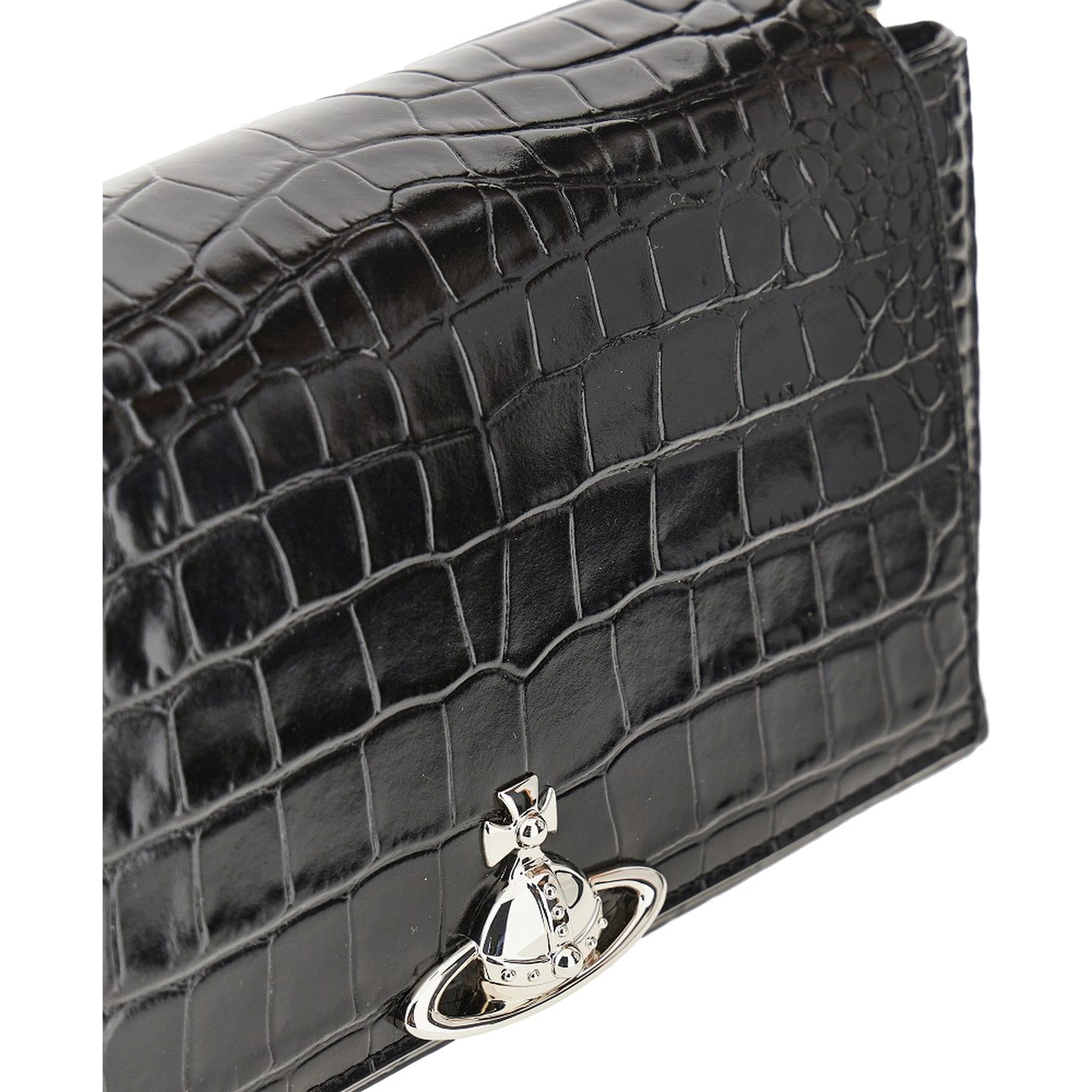 Croco-embossed leather medium 'Hazel' bag