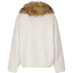 KNITTED JACKET WITH FUR