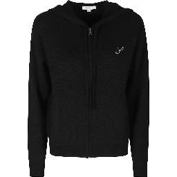 S LOGO CASHMERE ZIP HOODIE