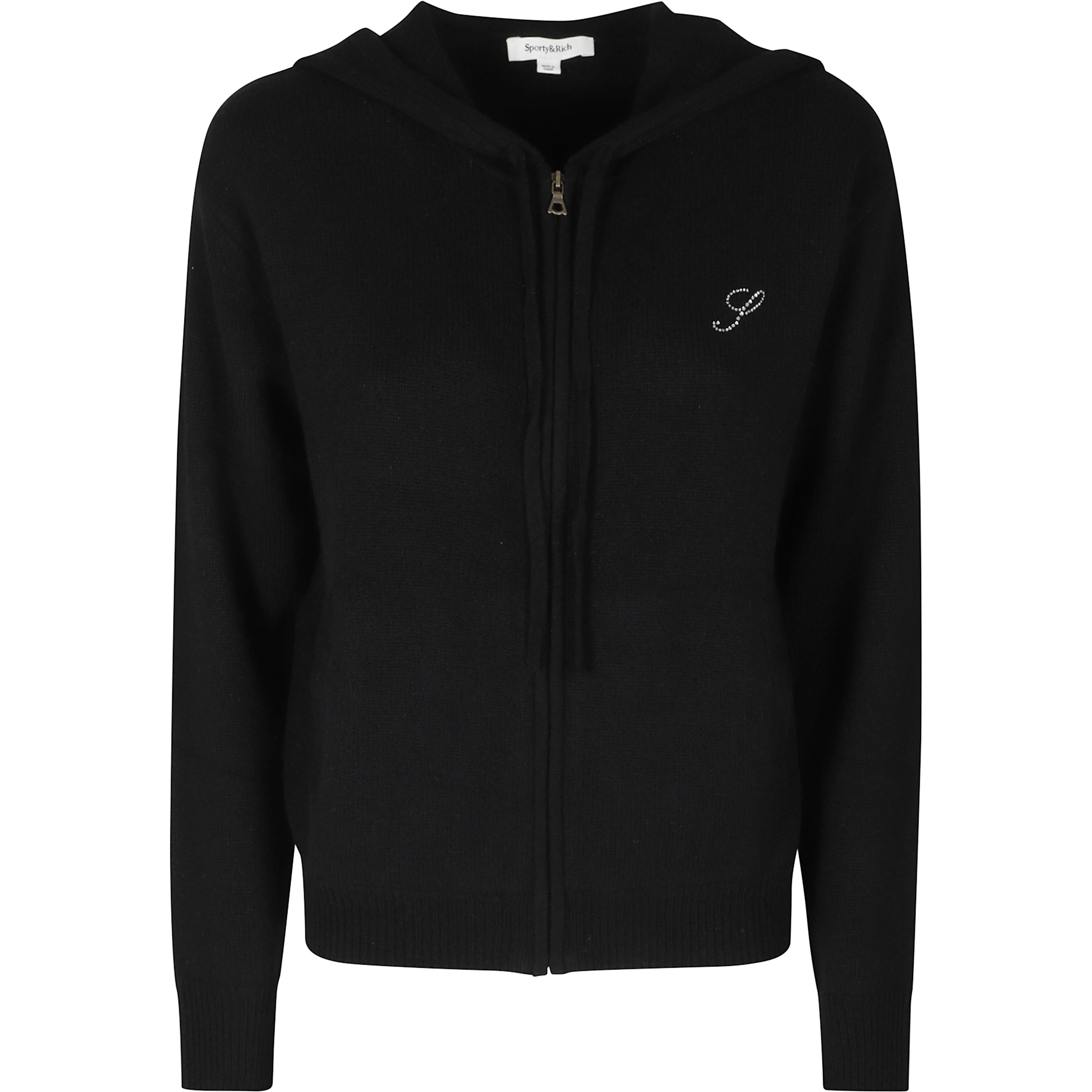 S LOGO CASHMERE ZIP HOODIE