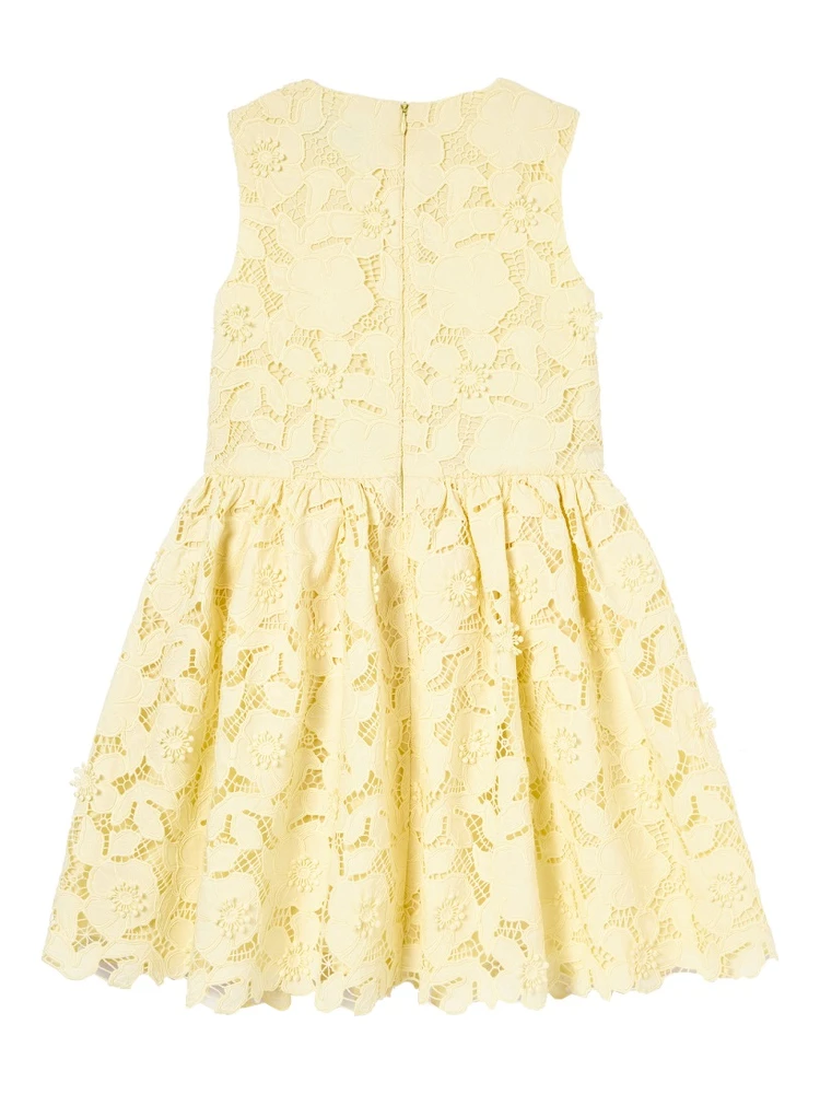 yellow sleeveless lace dress alternative