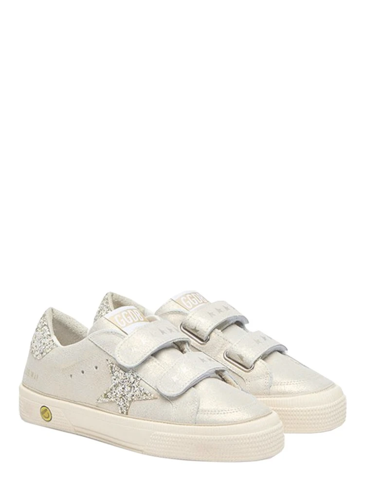 may school laminated suede upper toe vamp and tongue glitter star and heel alternative