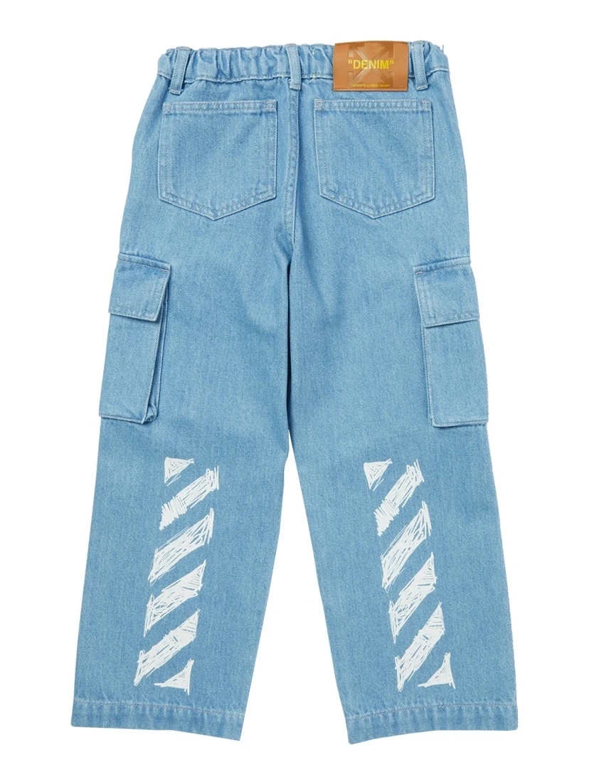 diag sketch denim cargo pant