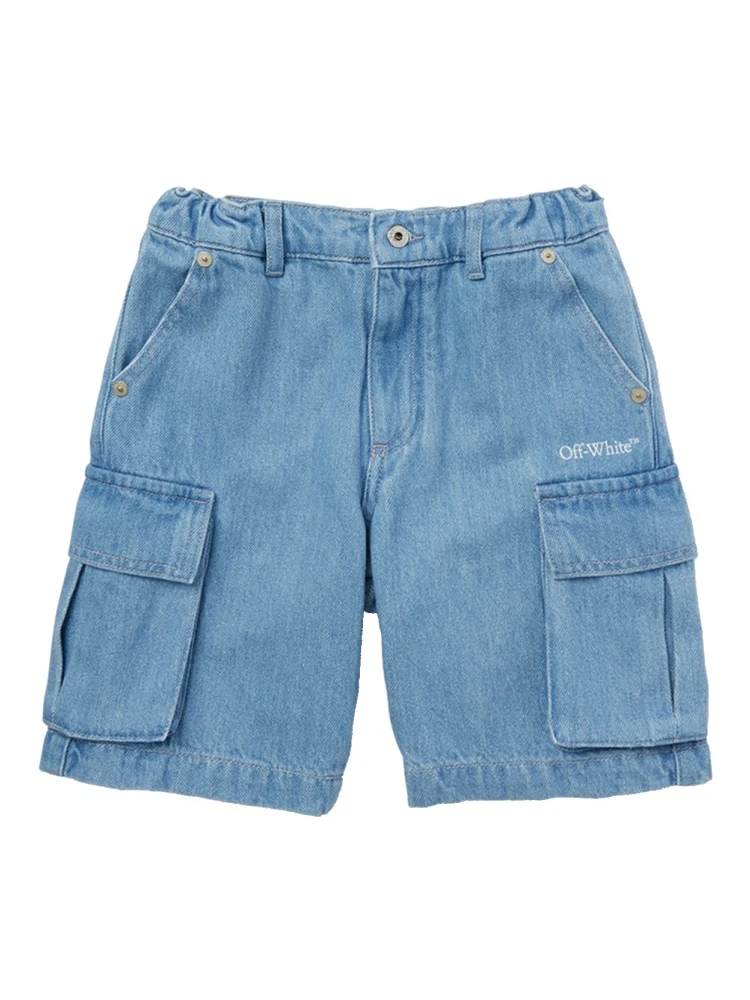 diag sketch denim cargo short