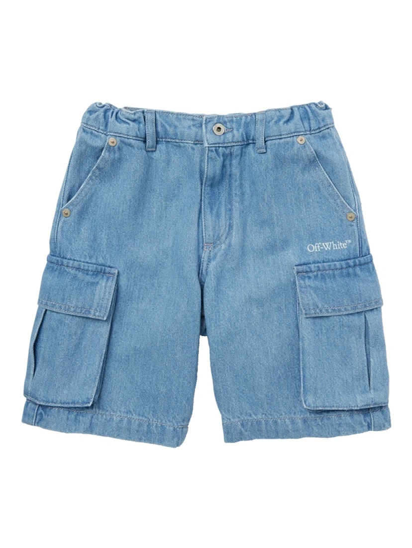 diag sketch denim cargo short