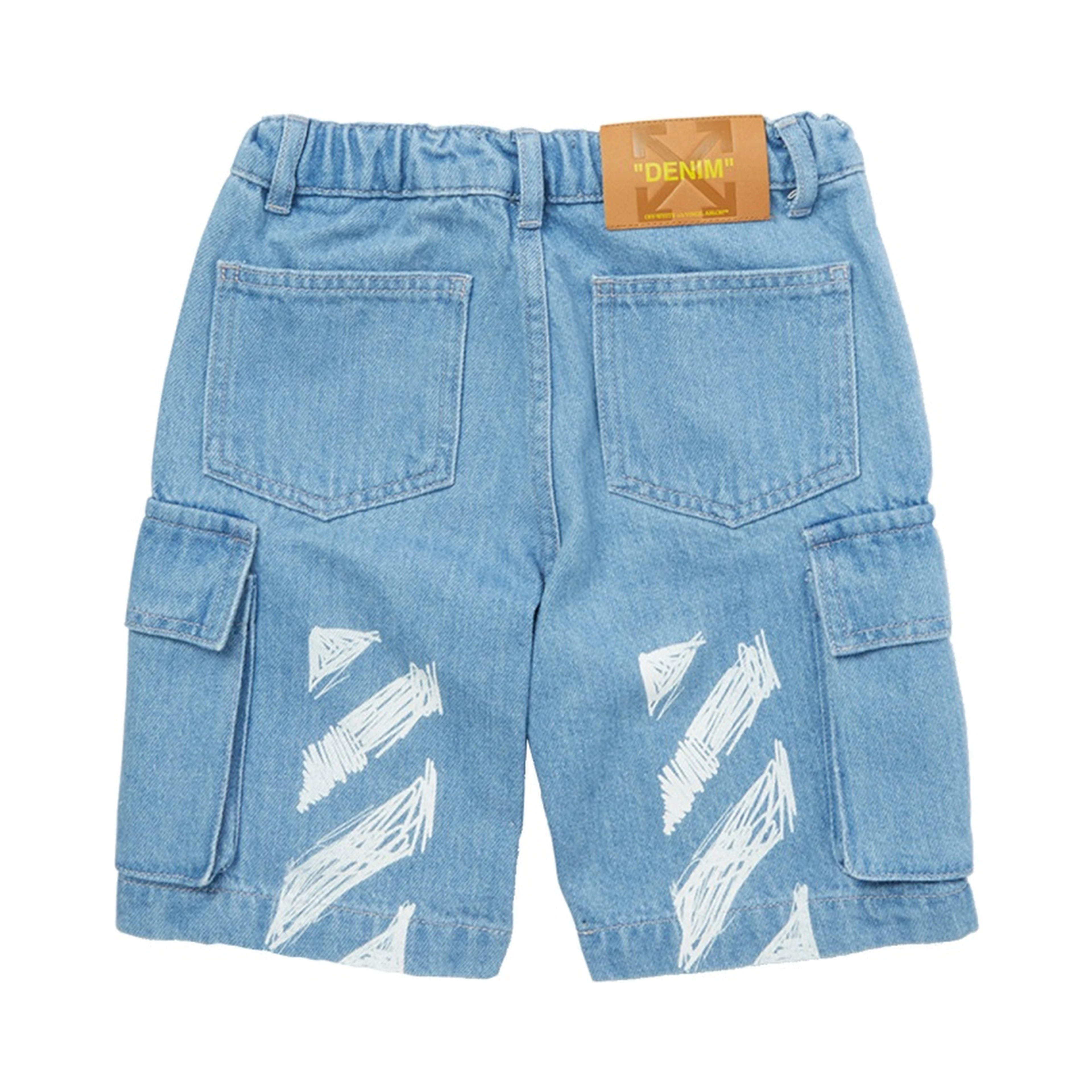 diag sketch denim cargo short