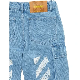 diag sketch denim cargo short