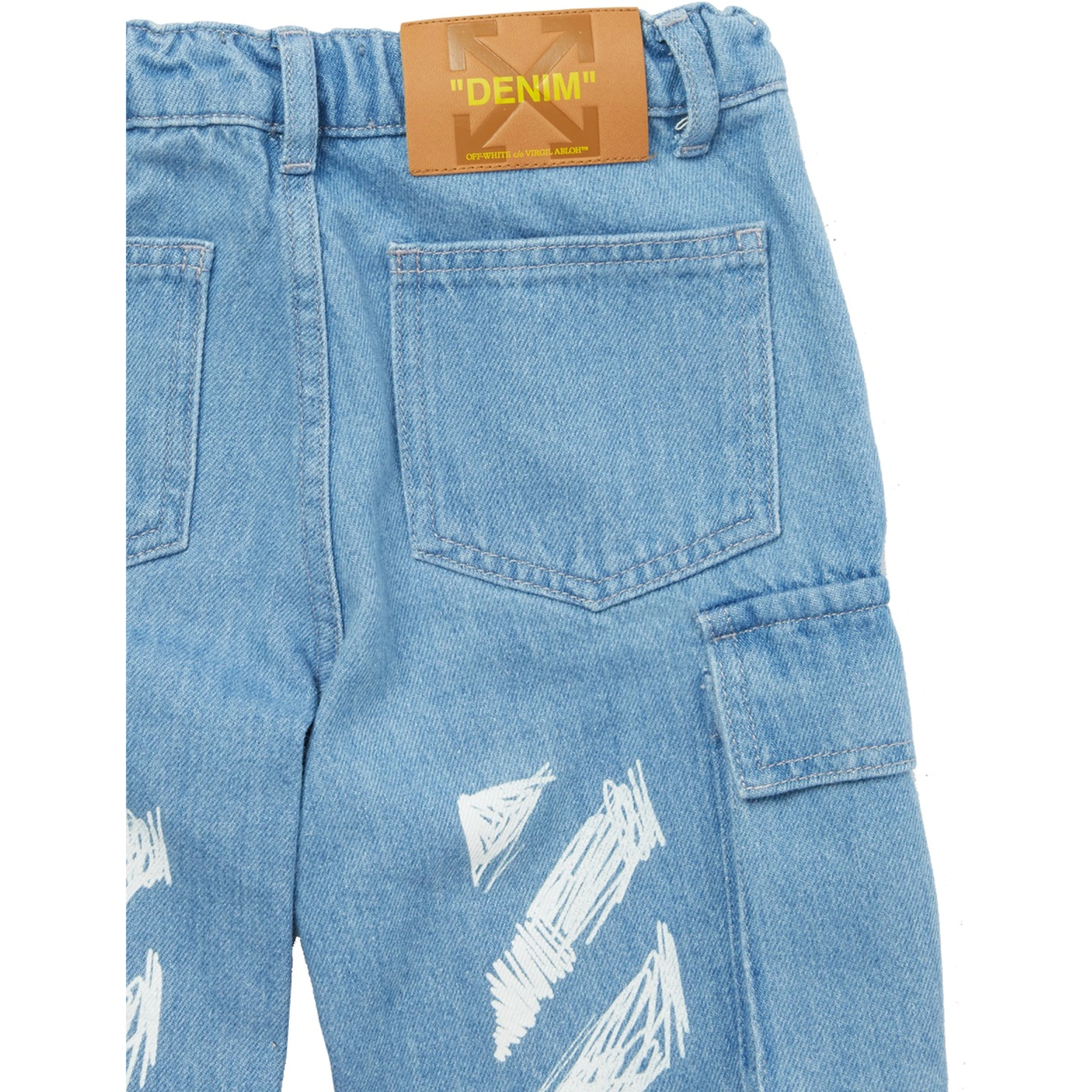 diag sketch denim cargo short