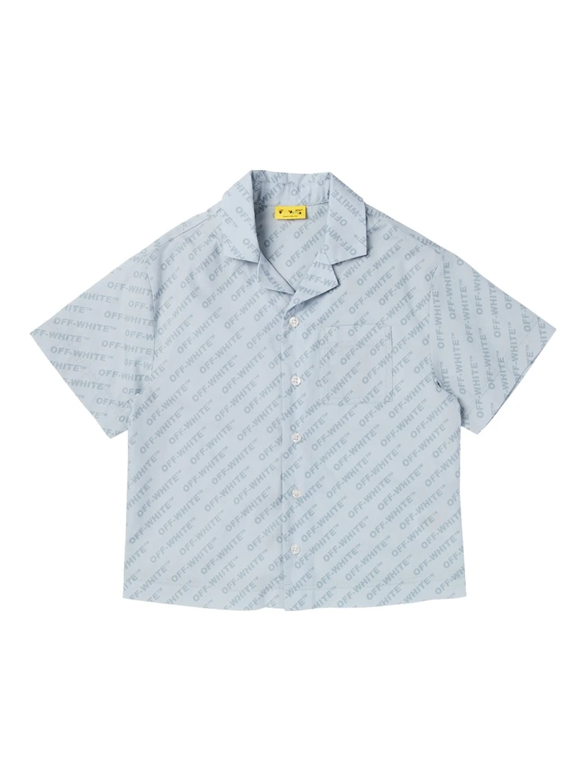 logo aop bowling shirt