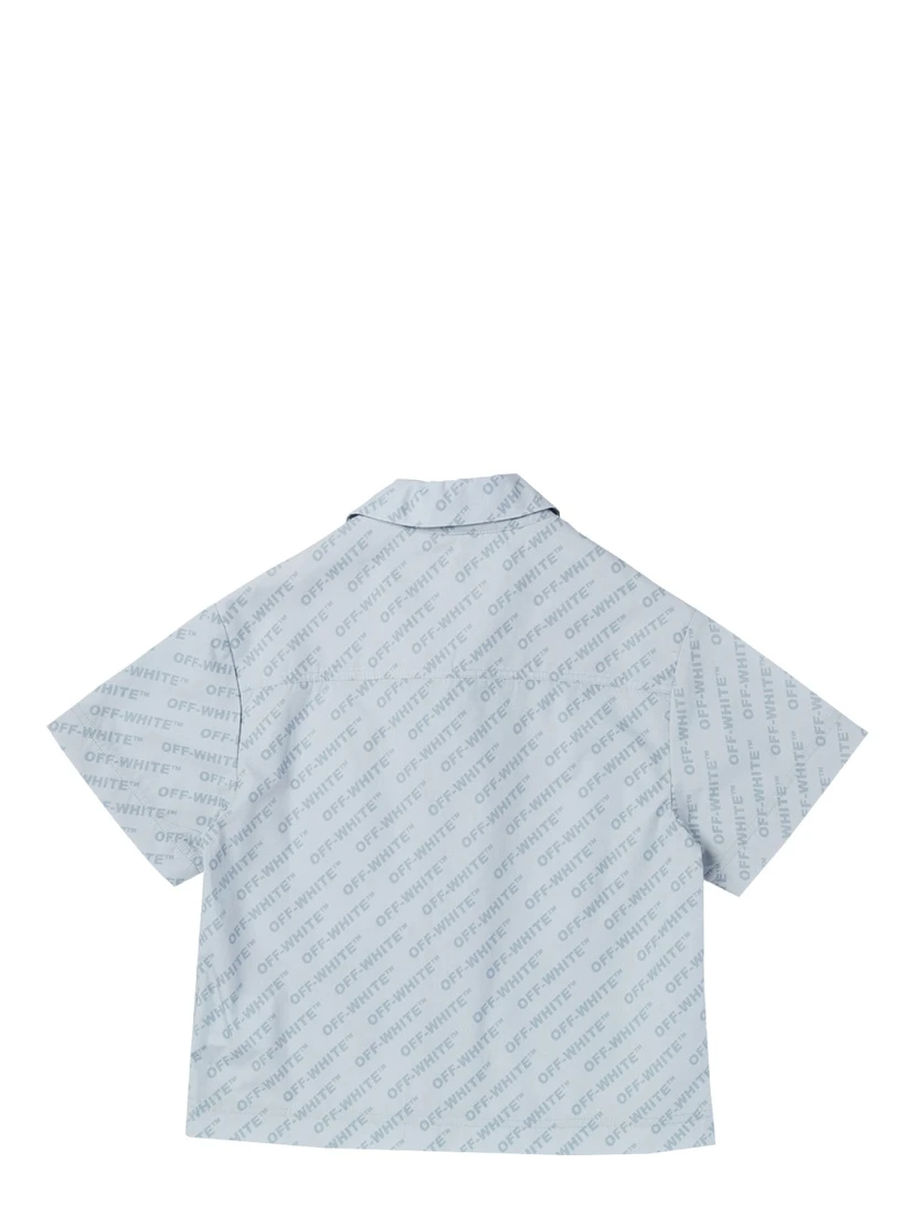 logo aop bowling shirt
