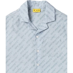 logo aop bowling shirt