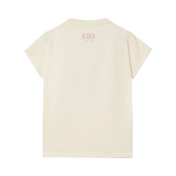 star girl's t-shirt cotton jersey with glitter print