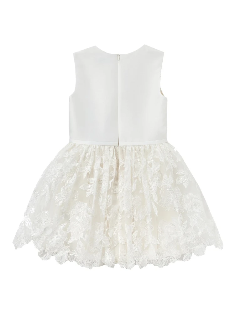 cream satin tulle flower dress alternative