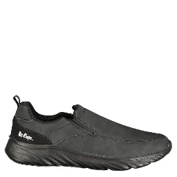 Black Polyester Athletic Sneakers