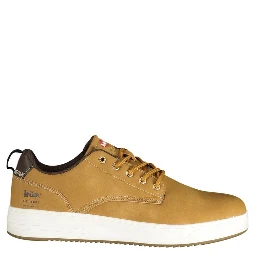 Yellow Polyester Athletic Sneakers