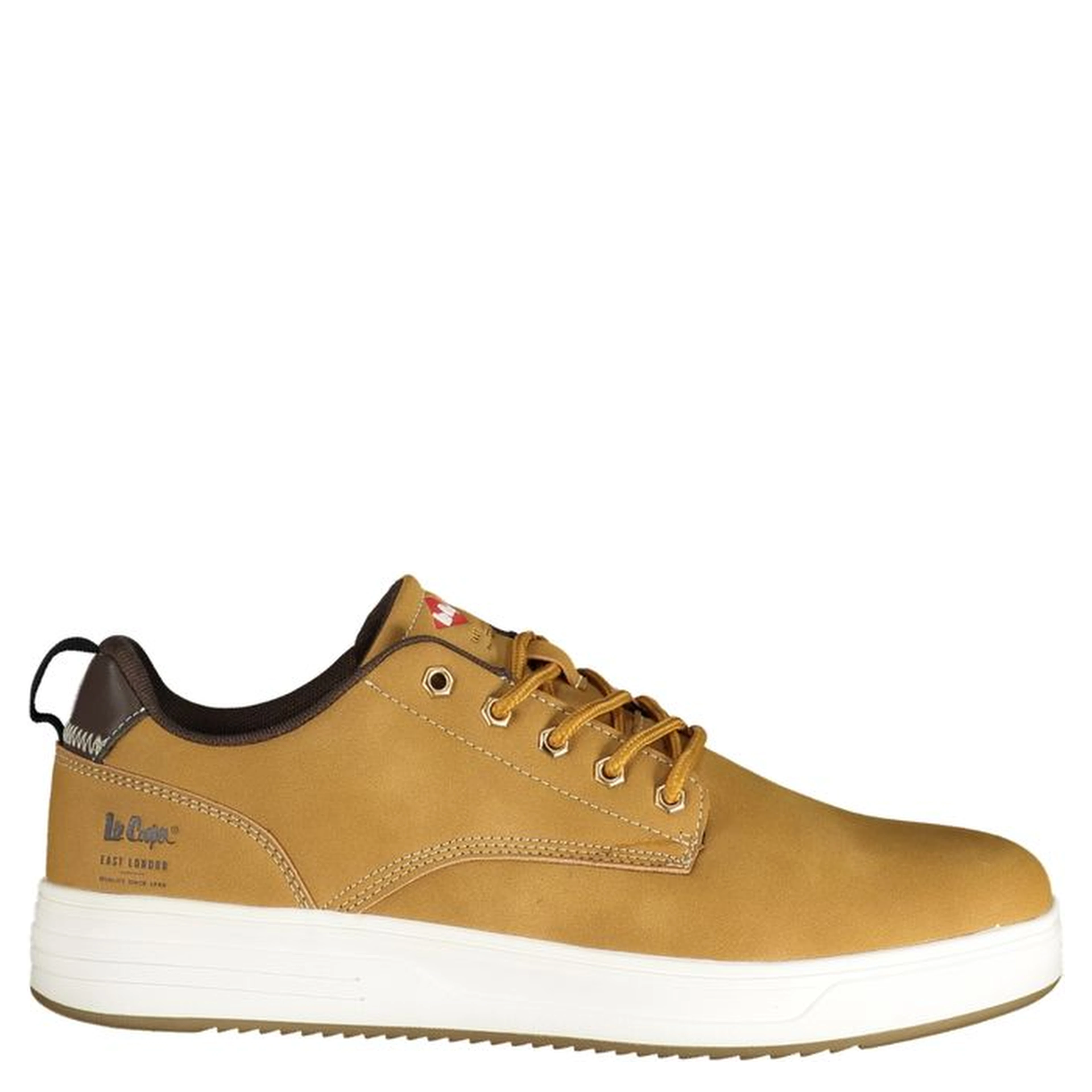 Yellow Polyester Athletic Sneakers