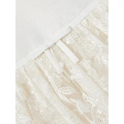 cream satin tulle flower dress