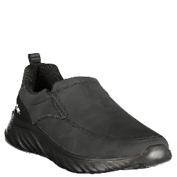 Black Polyester Athletic Sneakers