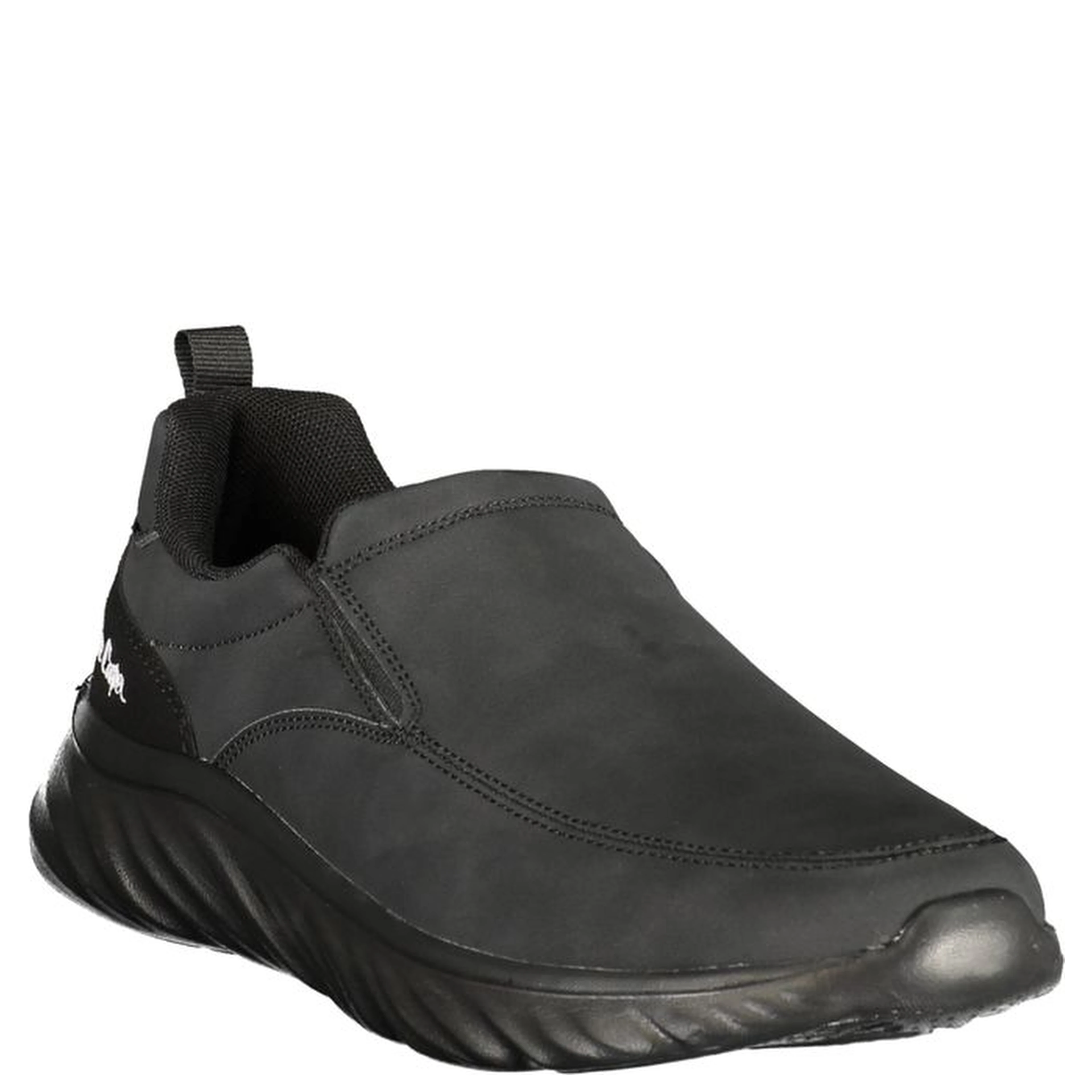 Black Polyester Athletic Sneakers