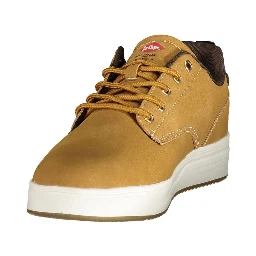 Yellow Polyester Athletic Sneakers