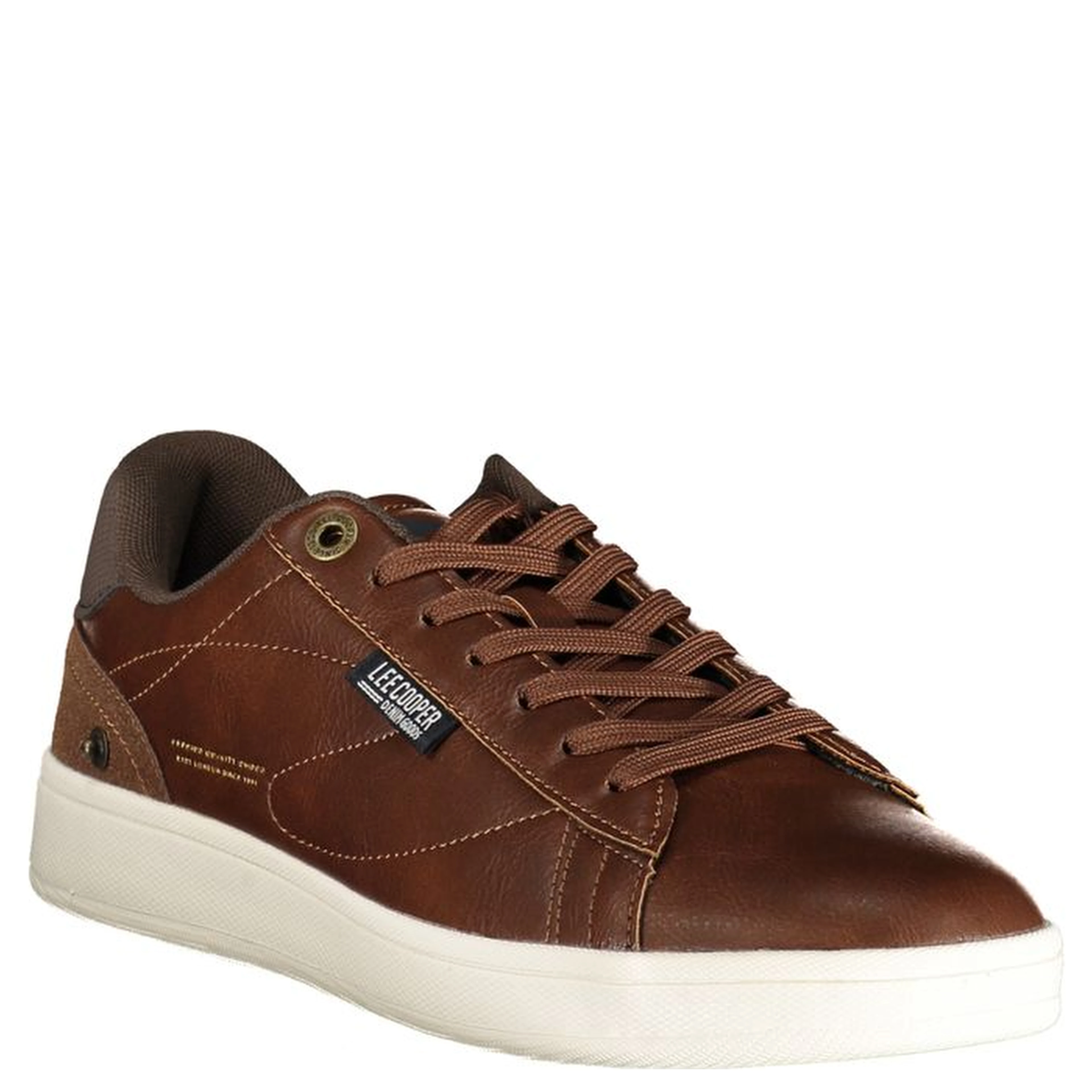 Brown Polyester Sneakers