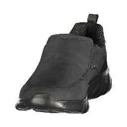 Black Polyester Athletic Sneakers