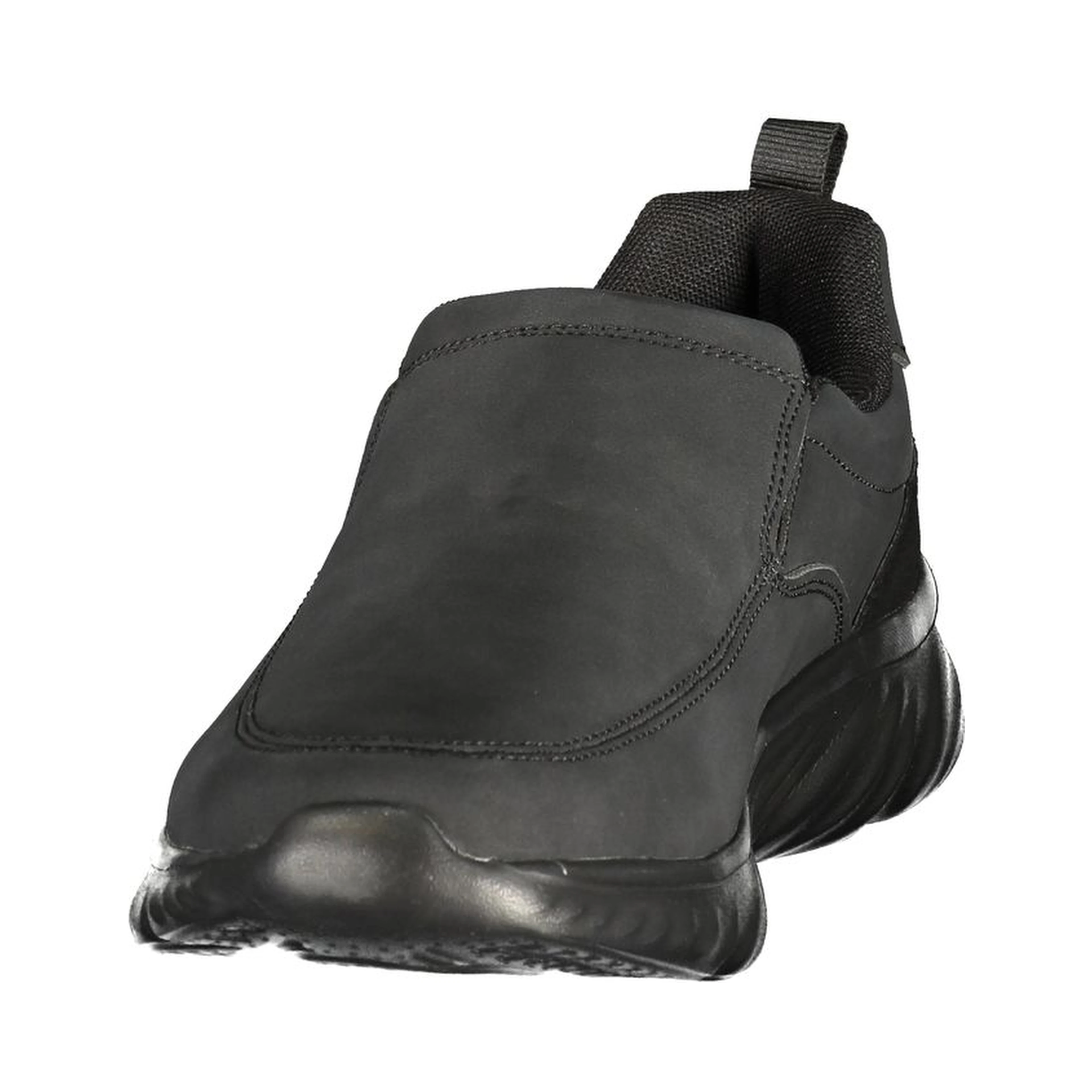 Black Polyester Athletic Sneakers