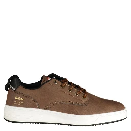 Brown Polyester Athletic Sneakers