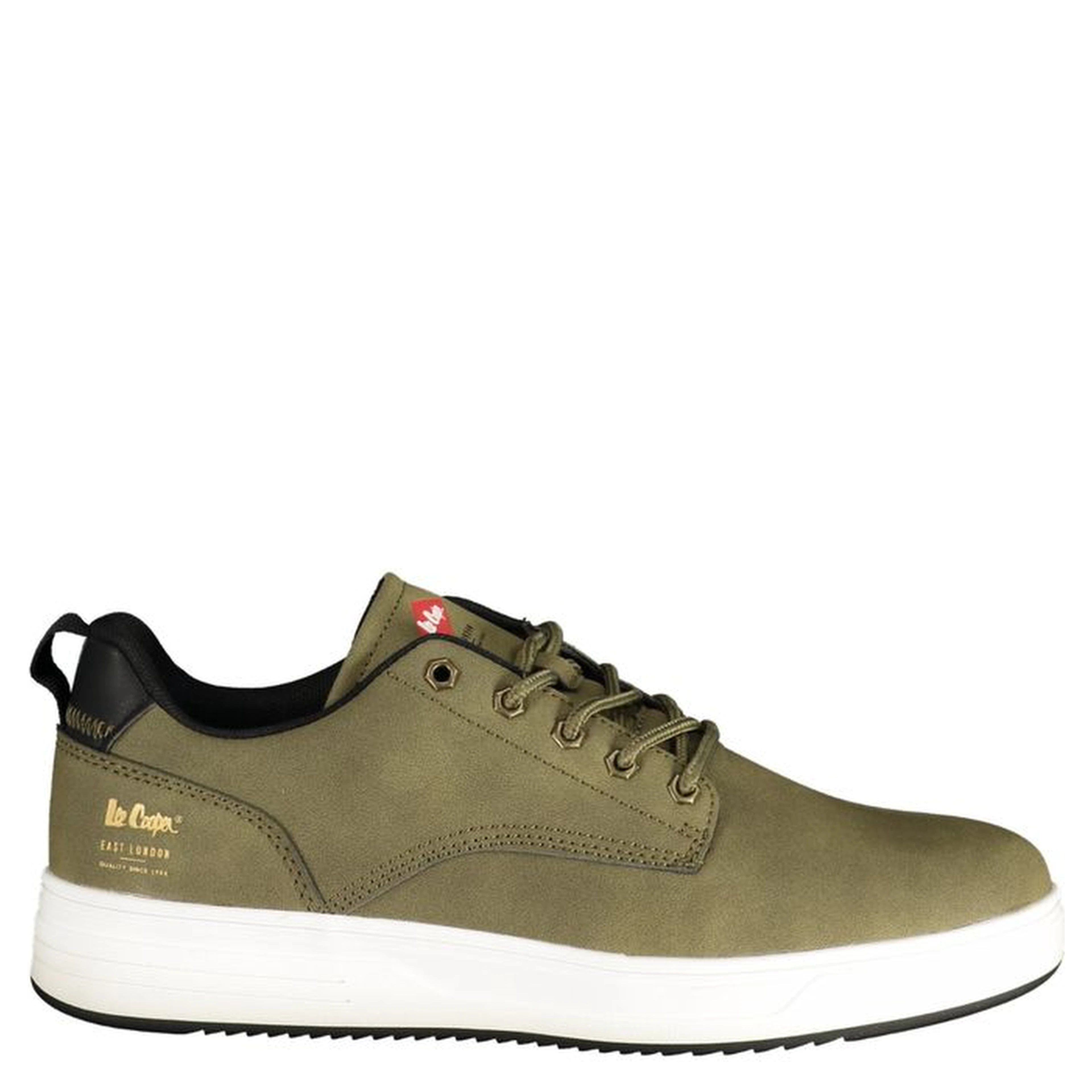Green Polyester Athletic Sneakers