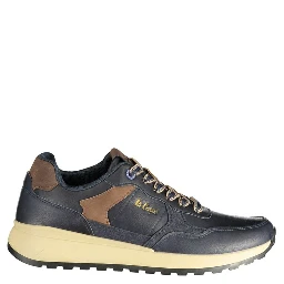 Blue Polyester Athletic Sneakers