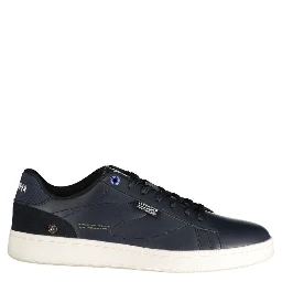 Blue Polyester Athletic Sneakers