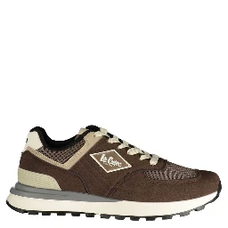 Brown Polyester Athletic Sneakers