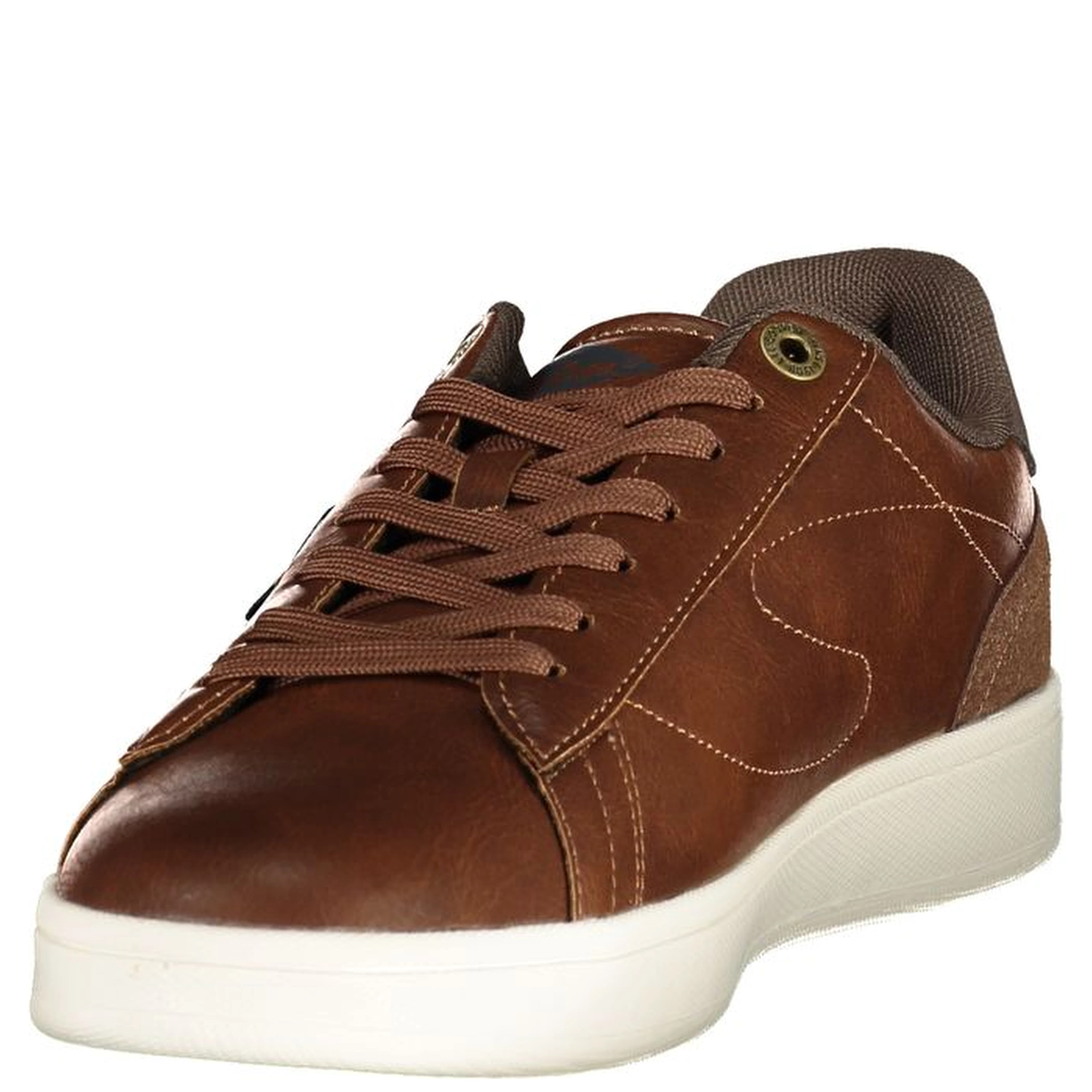 Brown Polyester Sneakers