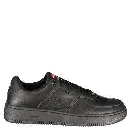 Black Polyester Athletic Sneakers