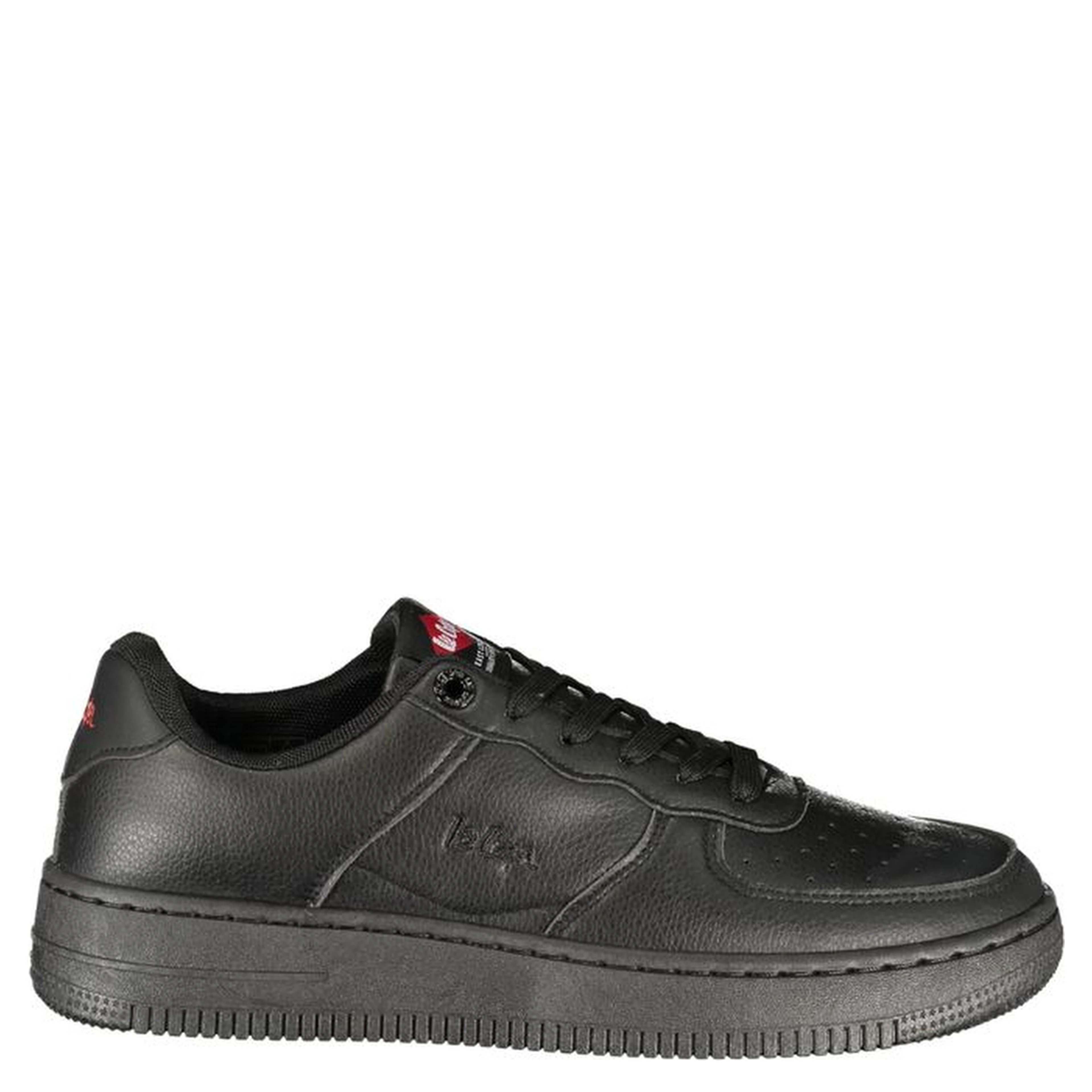 Black Polyester Athletic Sneakers