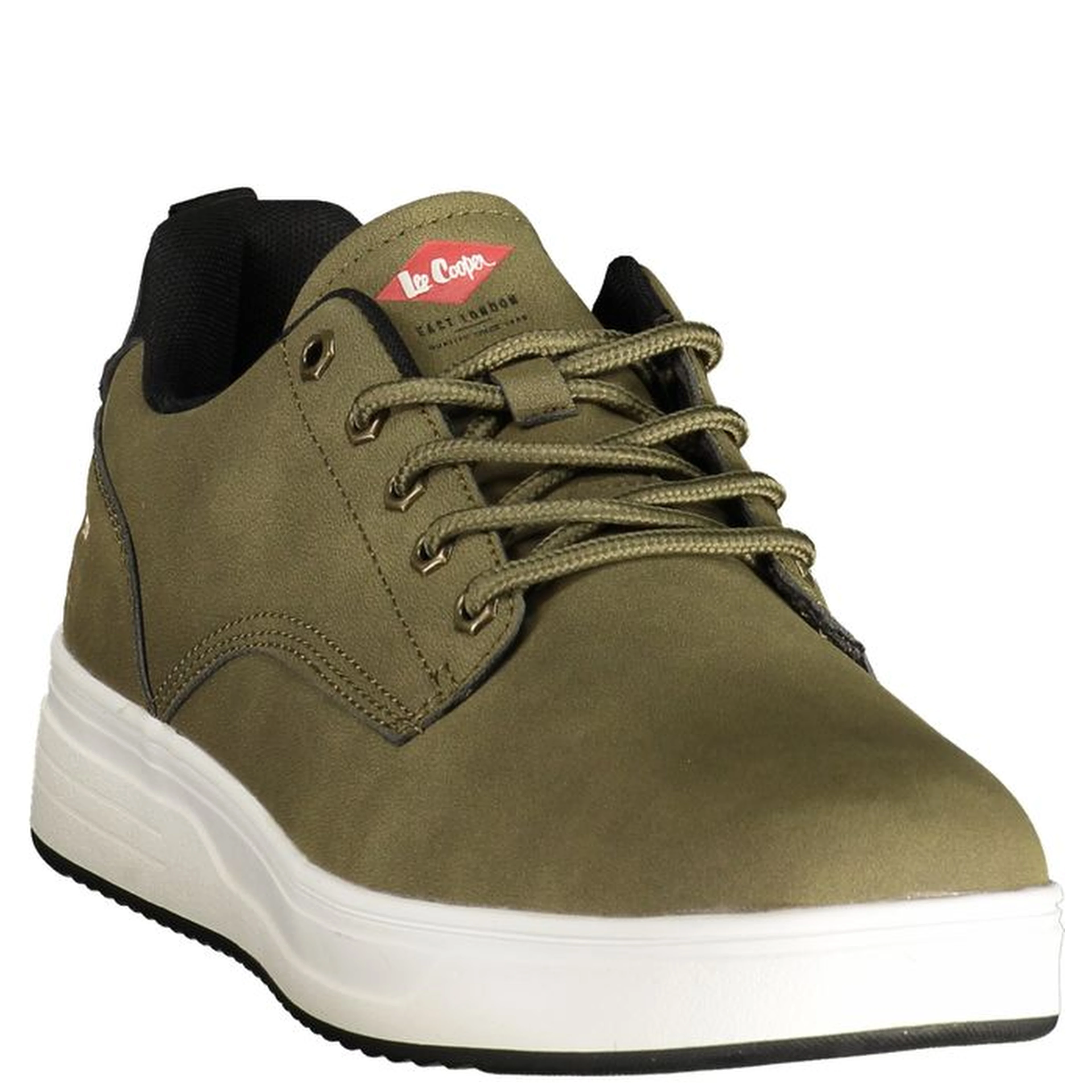 Green Polyester Athletic Sneakers