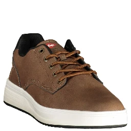 Brown Polyester Athletic Sneakers