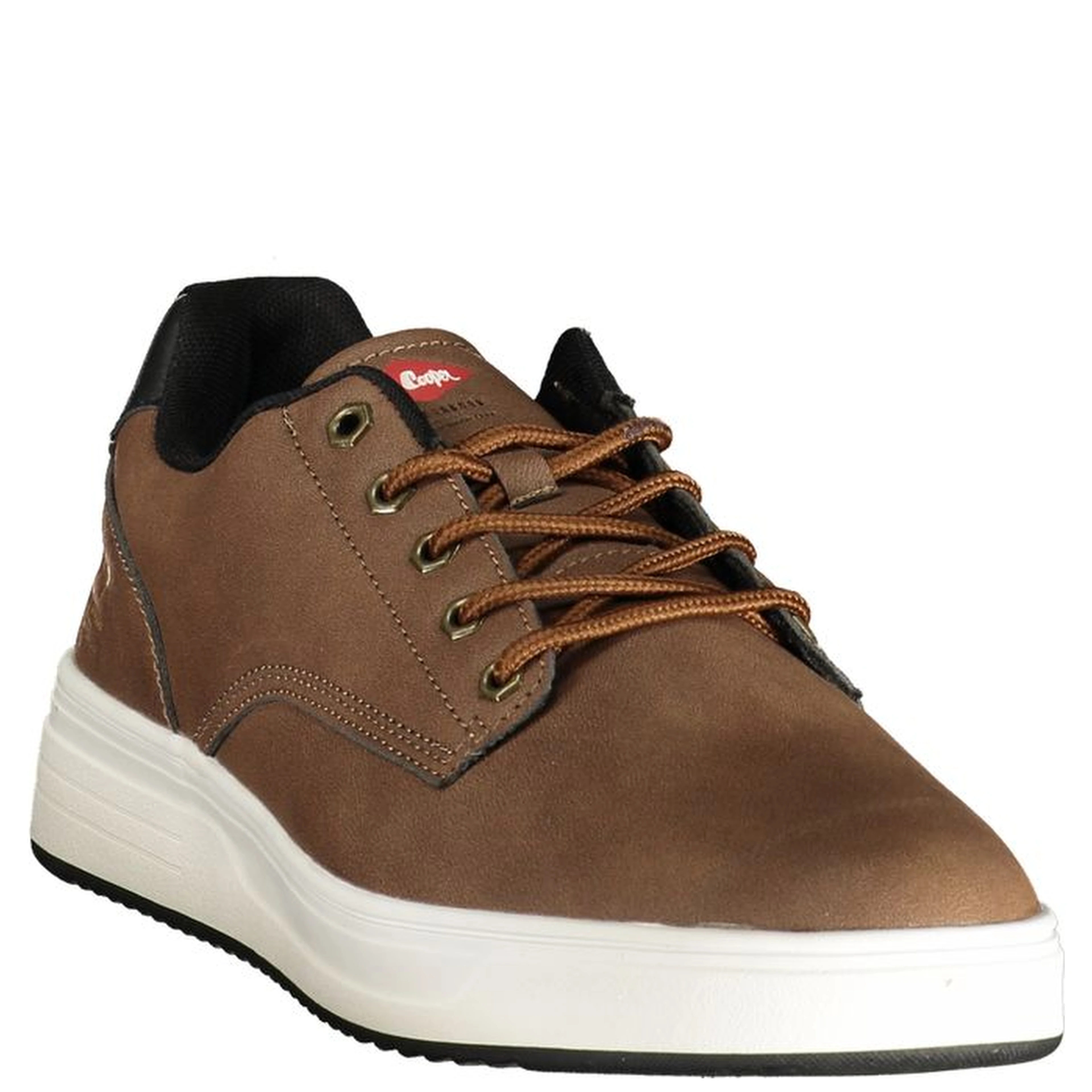 Brown Polyester Athletic Sneakers