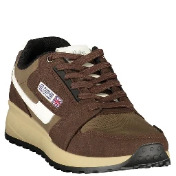 Brown Polyurethane Men's Sneaker