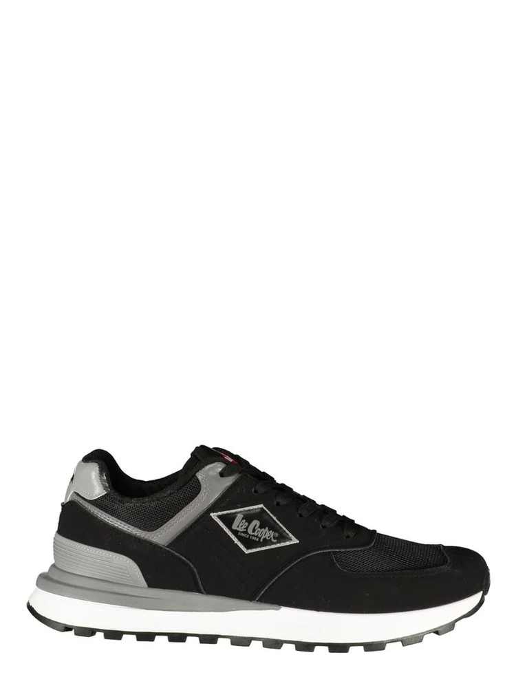 Black Polyurethane Mens Sneaker