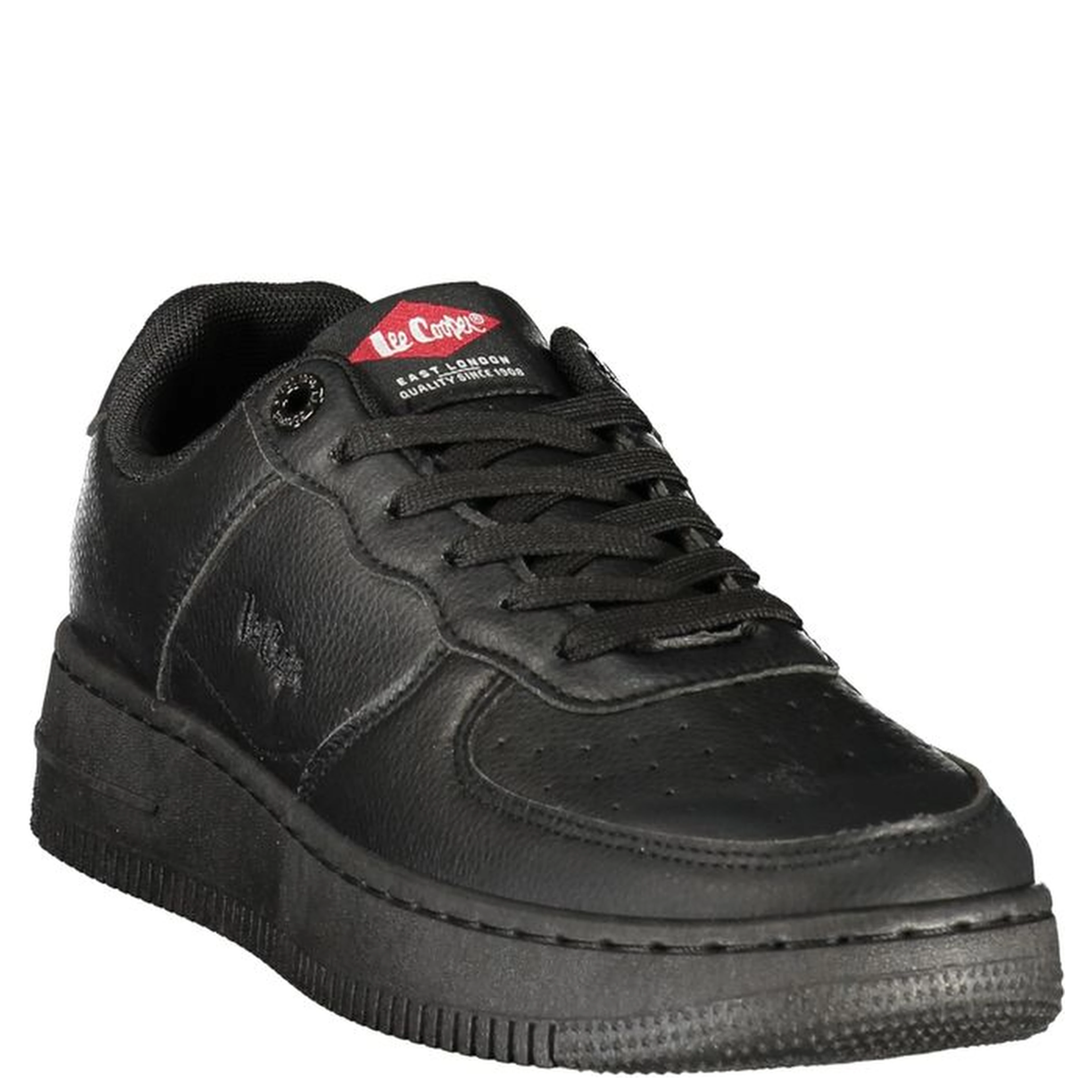 Black Polyester Athletic Sneakers