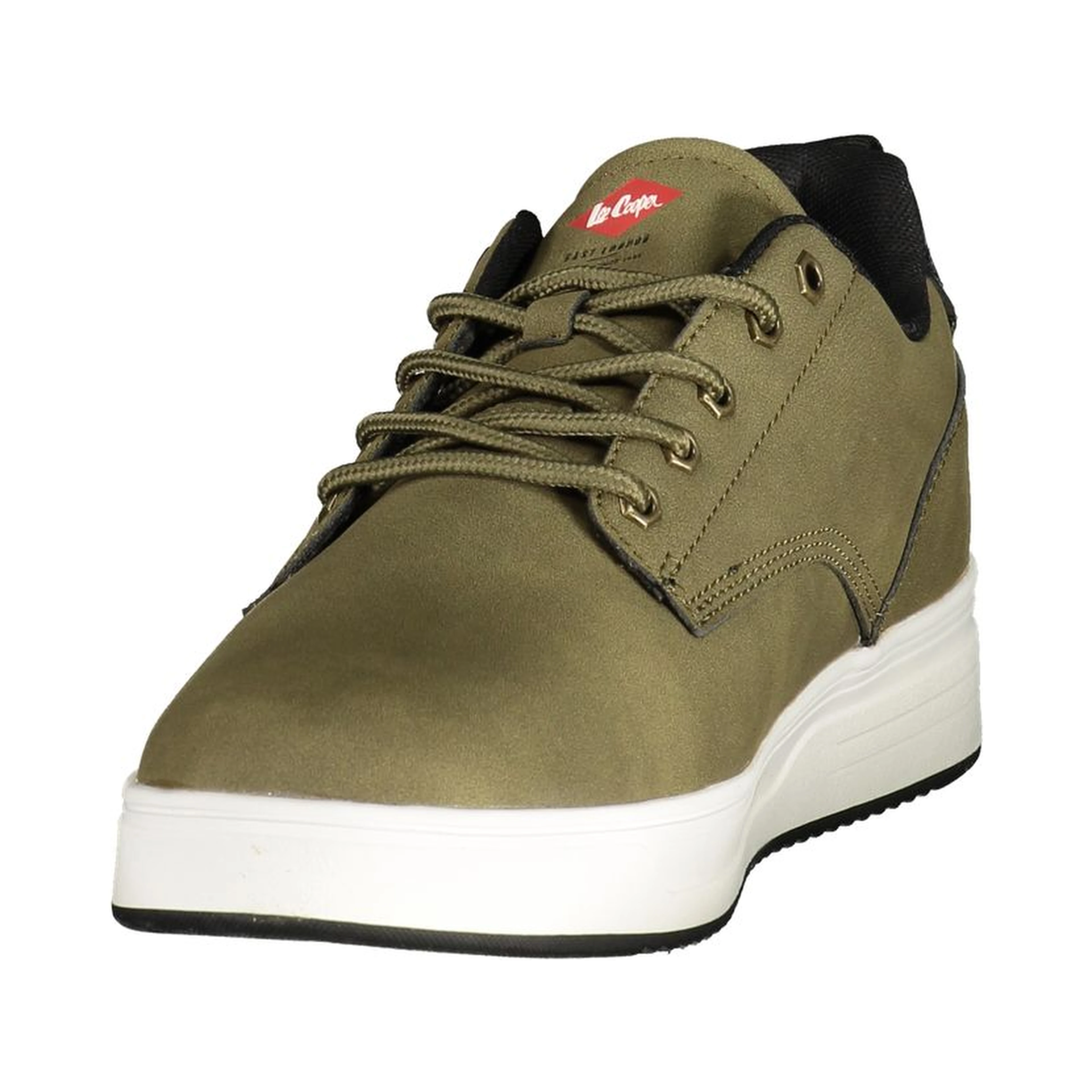 Green Polyester Athletic Sneakers