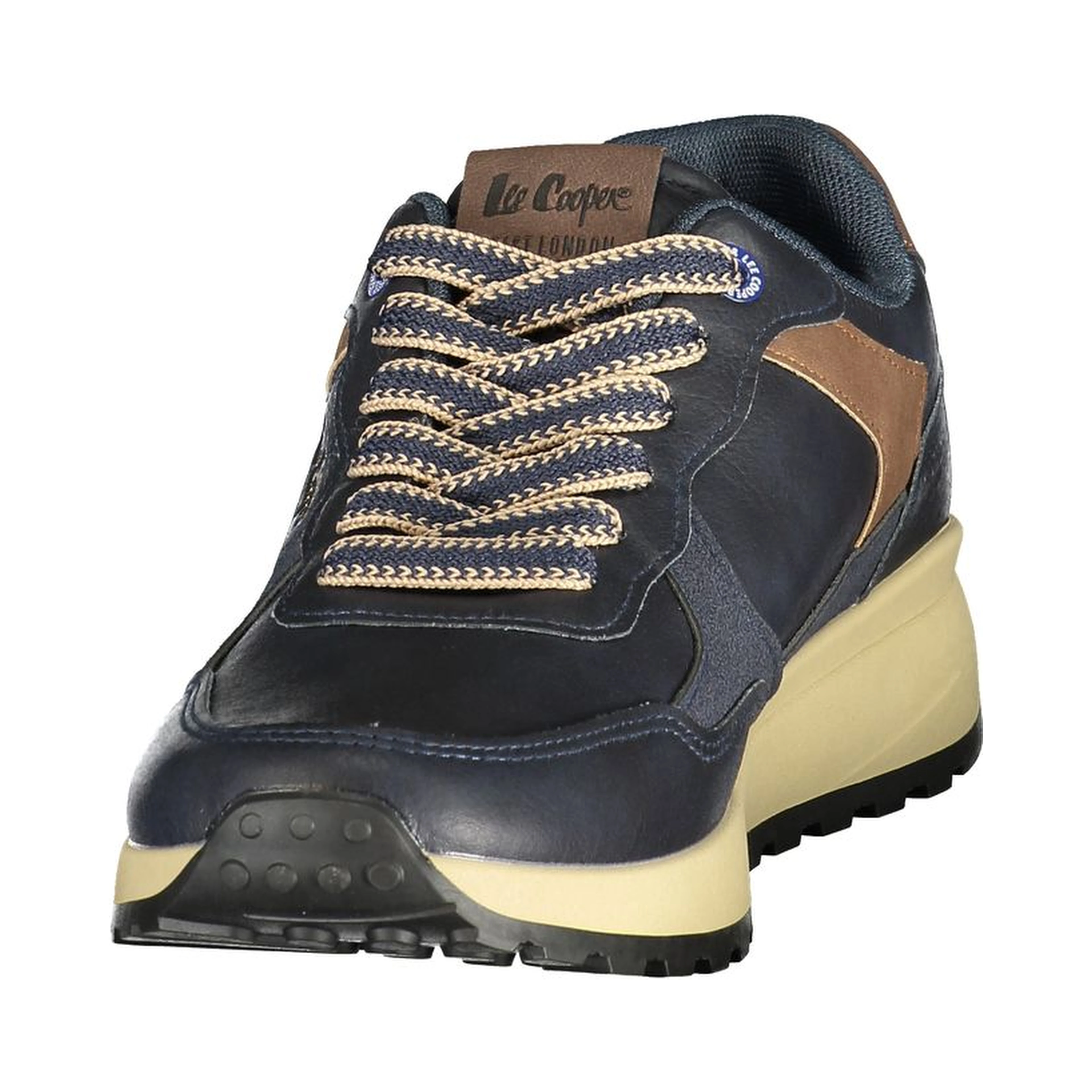 Blue Polyester Athletic Sneakers