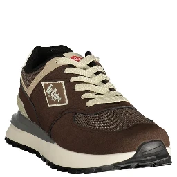 Brown Polyester Athletic Sneakers