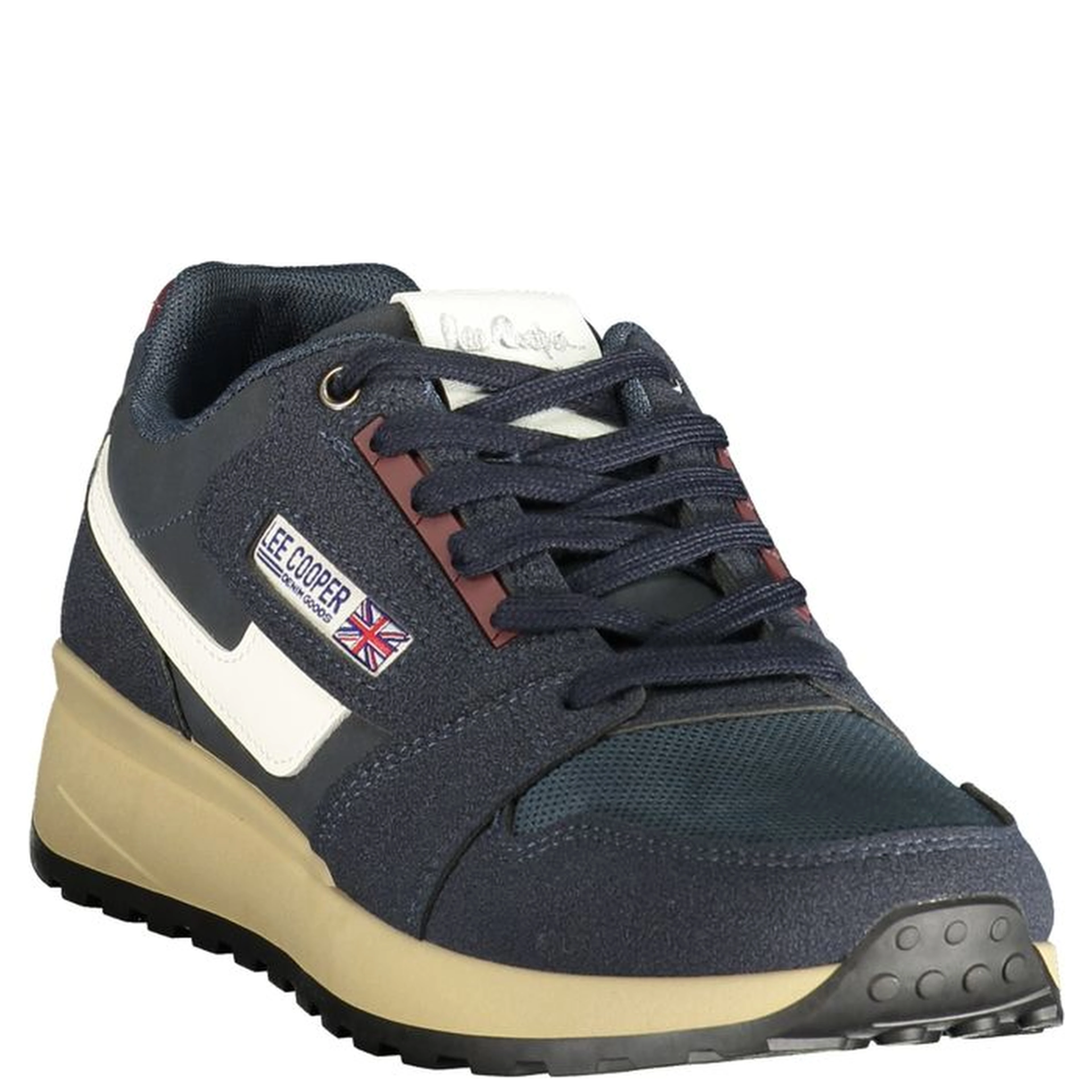 Blue Polyester Athletic Sneakers