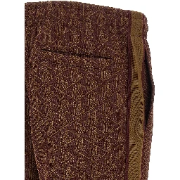 Brown Polyester Joggers (Workout Pants)