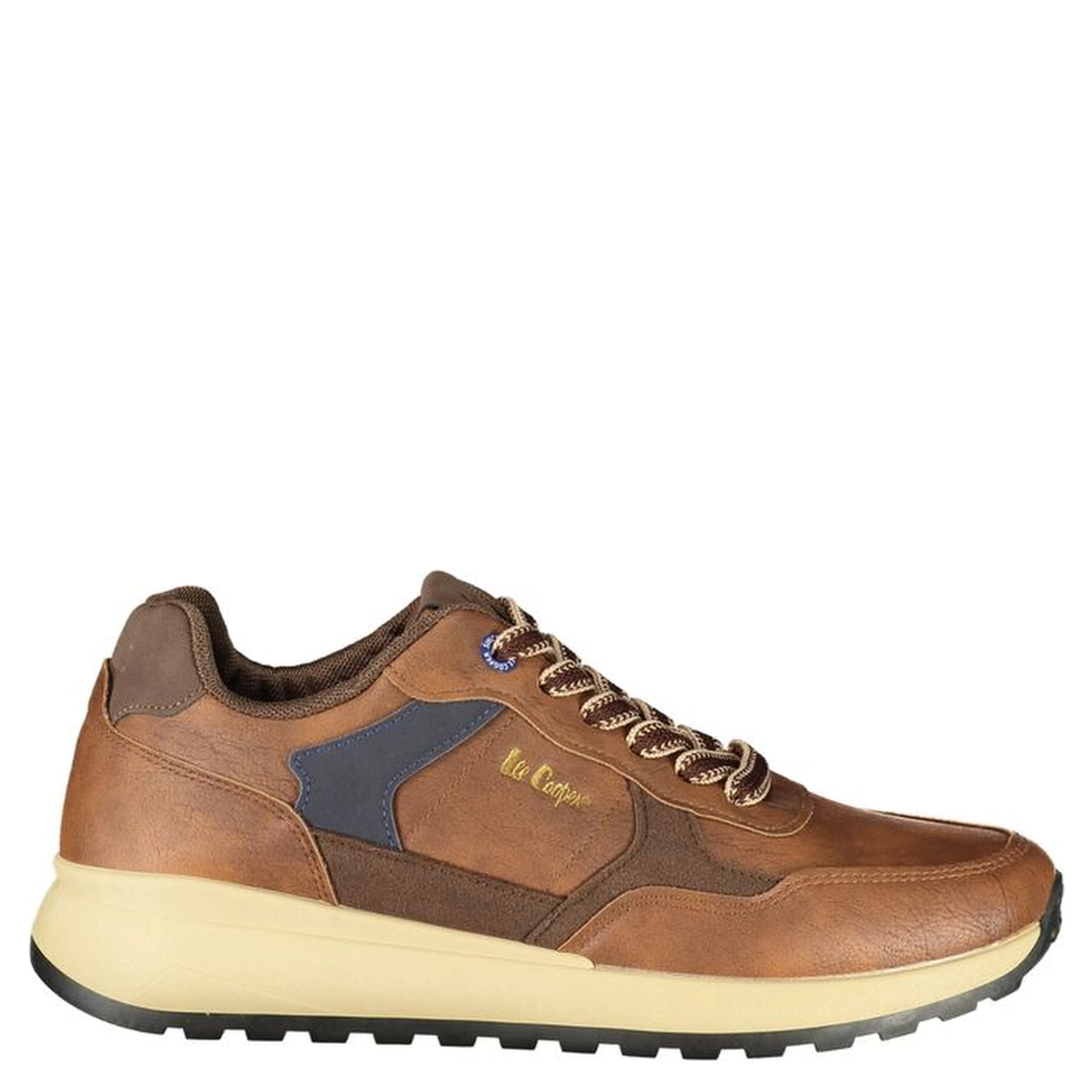 Brown Polyester Athletic Sneakers