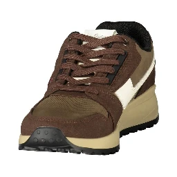 Brown Polyurethane Men's Sneaker