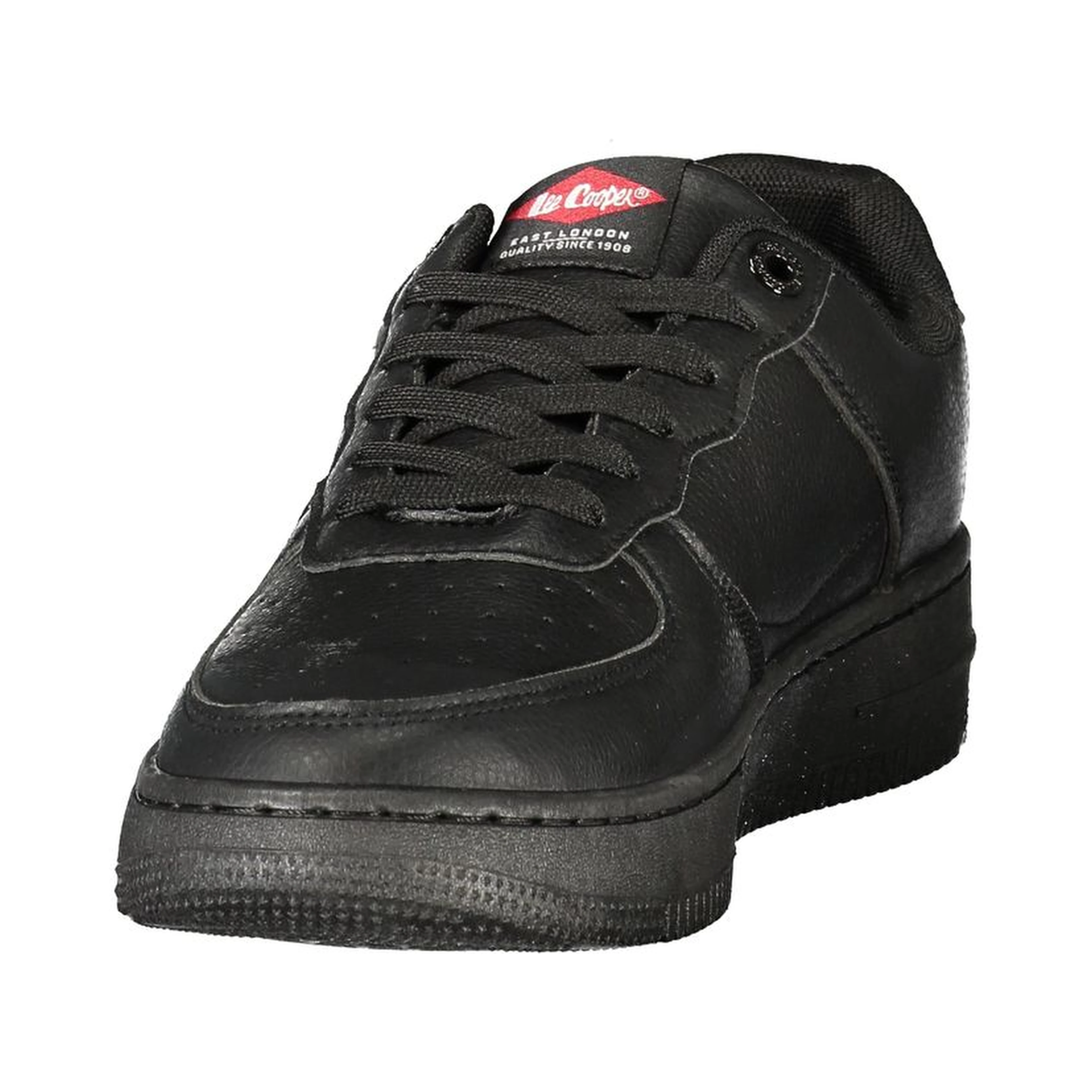 Black Polyester Athletic Sneakers