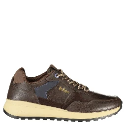 Brown Polyester Athletic Sneakers